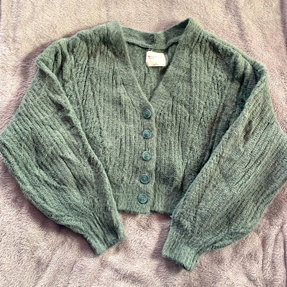 Abercrombie and Fitch size small olive colored snuggle sweater